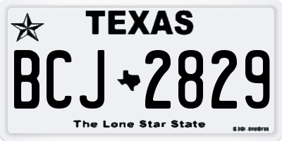 TX license plate BCJ2829