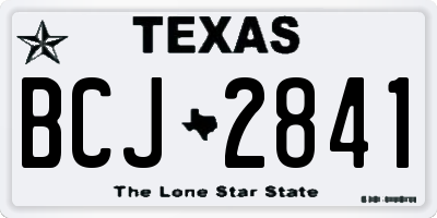 TX license plate BCJ2841