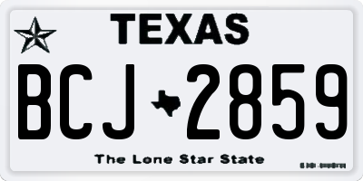TX license plate BCJ2859