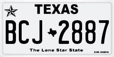 TX license plate BCJ2887