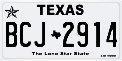 TX license plate BCJ2914
