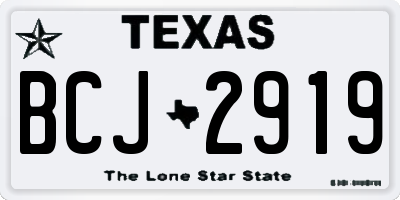 TX license plate BCJ2919