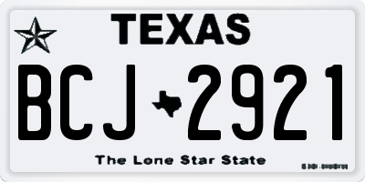 TX license plate BCJ2921