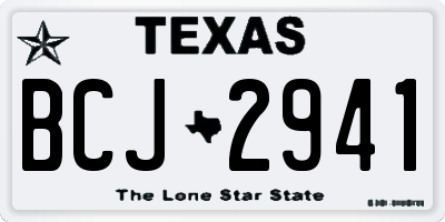 TX license plate BCJ2941