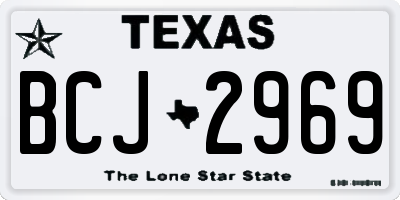 TX license plate BCJ2969