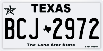 TX license plate BCJ2972