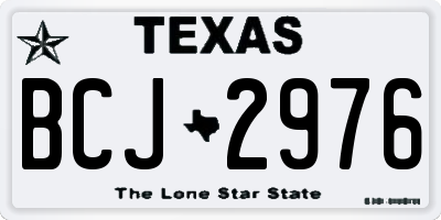 TX license plate BCJ2976