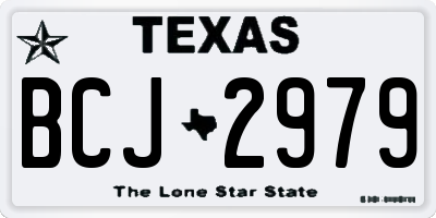 TX license plate BCJ2979