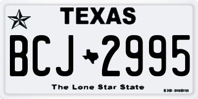 TX license plate BCJ2995