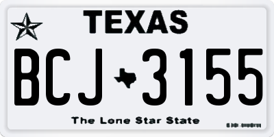 TX license plate BCJ3155