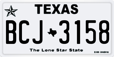 TX license plate BCJ3158