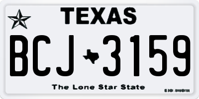 TX license plate BCJ3159
