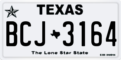 TX license plate BCJ3164