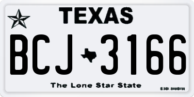 TX license plate BCJ3166