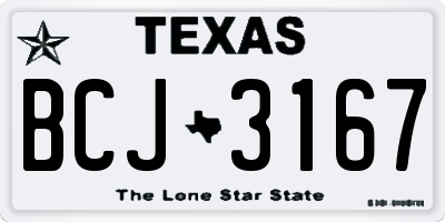TX license plate BCJ3167