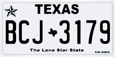 TX license plate BCJ3179