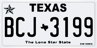 TX license plate BCJ3199