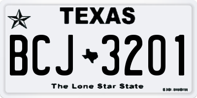 TX license plate BCJ3201