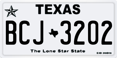 TX license plate BCJ3202