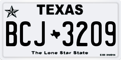 TX license plate BCJ3209