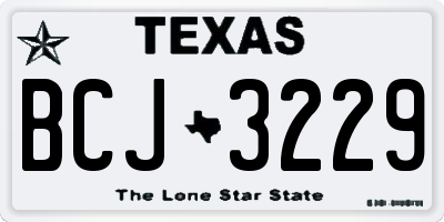 TX license plate BCJ3229