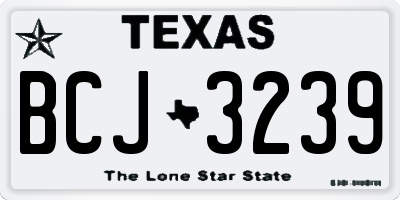 TX license plate BCJ3239