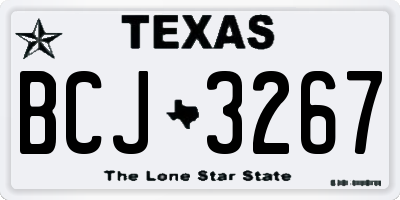 TX license plate BCJ3267