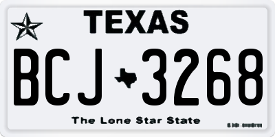 TX license plate BCJ3268