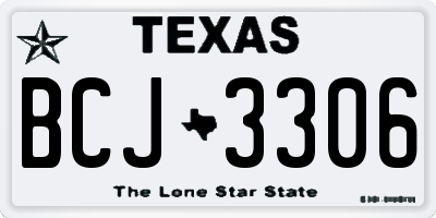 TX license plate BCJ3306