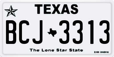 TX license plate BCJ3313