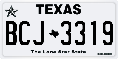 TX license plate BCJ3319