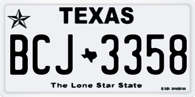 TX license plate BCJ3358