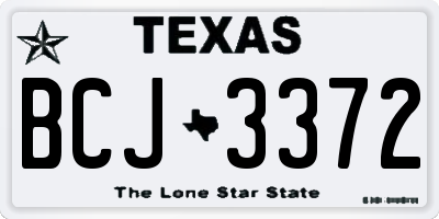 TX license plate BCJ3372
