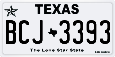 TX license plate BCJ3393