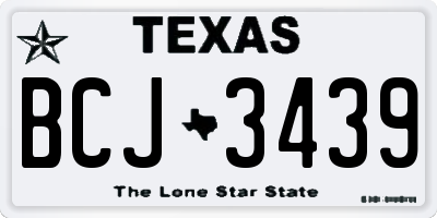 TX license plate BCJ3439