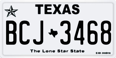 TX license plate BCJ3468