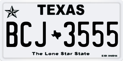 TX license plate BCJ3555