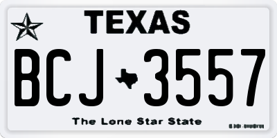TX license plate BCJ3557