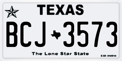 TX license plate BCJ3573