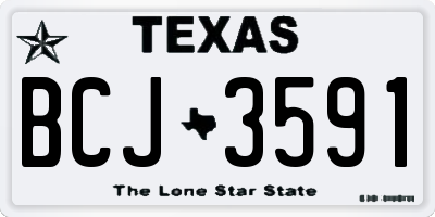 TX license plate BCJ3591