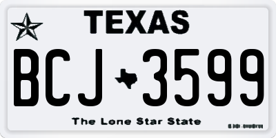 TX license plate BCJ3599