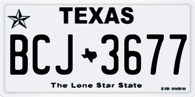 TX license plate BCJ3677