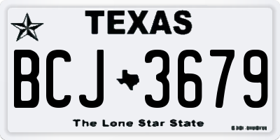 TX license plate BCJ3679