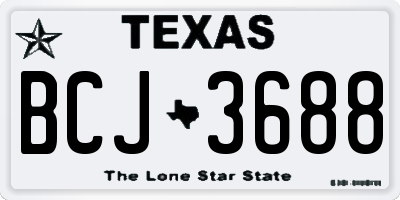 TX license plate BCJ3688