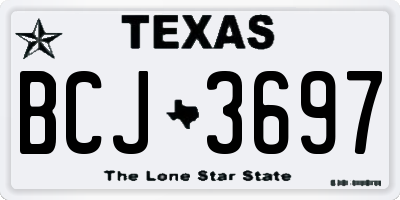 TX license plate BCJ3697