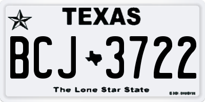 TX license plate BCJ3722
