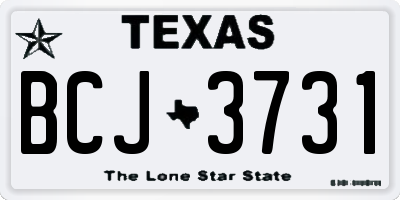 TX license plate BCJ3731