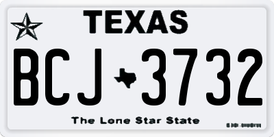 TX license plate BCJ3732