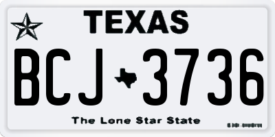 TX license plate BCJ3736