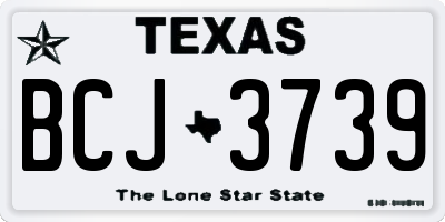 TX license plate BCJ3739
